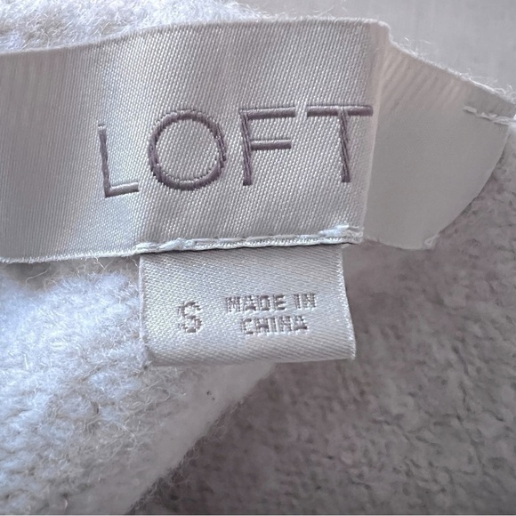 LOFT Cream Cable Knit Turtleneck Sweater Vest S - Picture 4 of 11